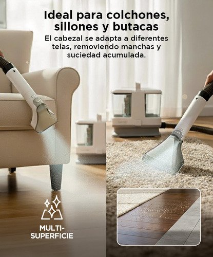 Aspiradora Gadnic Dustmaster Limpiador De Manchas Difíciles Tapizados 330w Doble Depósito Blanco - Image 4