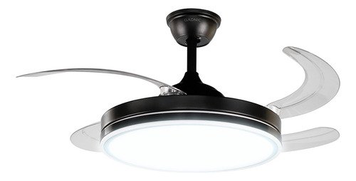 Ventilador De Techo Lumifan Gadnic 4 Aspas Retractiles Abs Luz