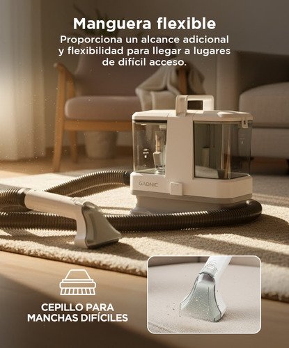 Aspiradora Gadnic Dustmaster Limpiador De Manchas Difíciles Tapizados 330w Doble Depósito Blanco - Image 5