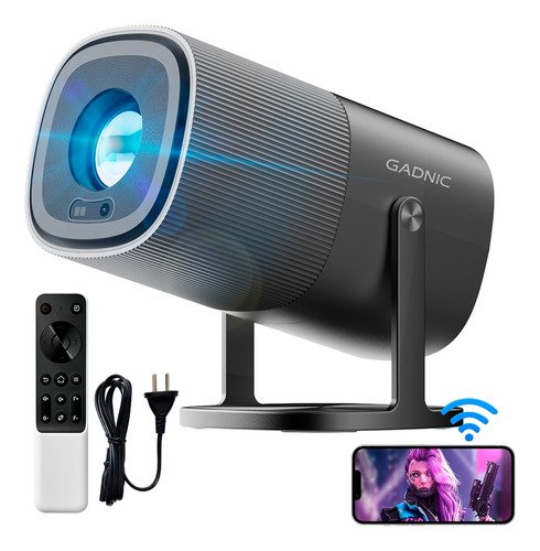 Proyector Portátil Gadnic Fhd Atv 9000 Lúmenes Screen Mirroring 200 Ansi Enfoque Automático Rotación 270 Negro