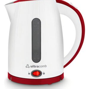 Pava Electrica Ultracomb Pe-4907b Blanca Y Roja 1.7l Color Blanco