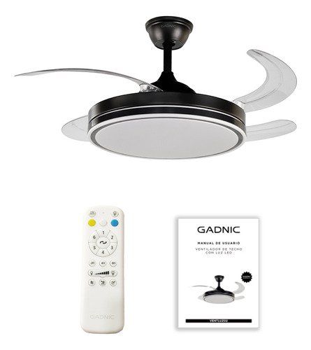 Ventilador De Techo Lumifan Gadnic 4 Aspas Retractiles Abs Luz - Image 7
