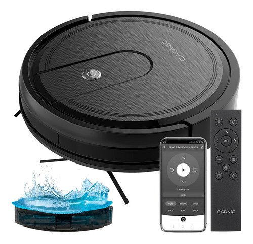 Aspiradora Robot Gadnic 5 Modos Limpieza Trapeo Inteligente Depósito De Agua Polvo Control App Conexion Inalambrica Sensores Anticolisión Anticaída