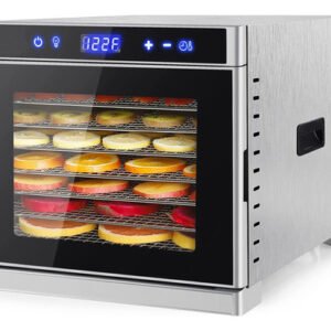 Deshidratador De Alimentos Cuk By Gadnic 8 Bandejas Acero Inox Panel Táctil Digital 630 W Temporizador 35-75 °c Ajustable