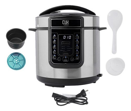 Arrocera Eléctrica Cuk By Gadnic Hd100 Olla A Presión Válvula De Seguridad 1000w 6 Litros Color Gris - Image 6