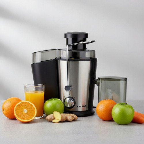 Juguera Extractor Jugo Yelmo Jg-1707 800w 500ml Acero Inox Color Plateado - Image 2