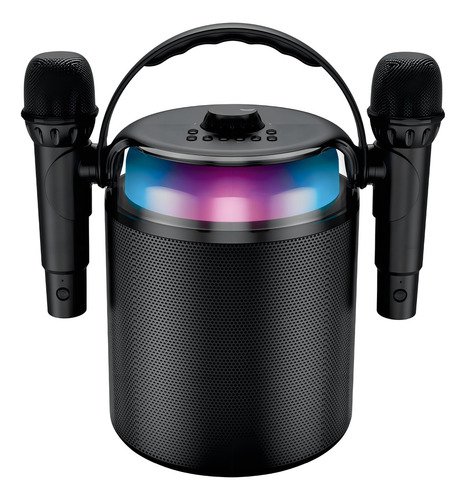 Parlante Portátil Bluetooth Karaoke +2 Microfono Inalámbrico Color Negro