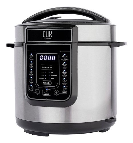 Arrocera Eléctrica Cuk By Gadnic Hd100 Olla A Presión Válvula De Seguridad 1000w 6 Litros Color Gris