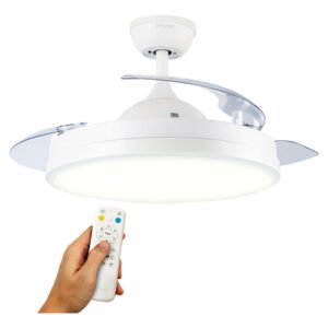 Ventilador De Techo Gadnic Climaled Luz Led 3 Aspas Abs Diámetro 52 Pulgadas