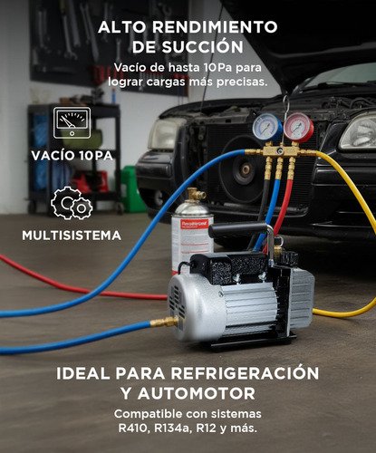 Bomba De Vacío Gadnic 30l 124w 1 Etapa Refrigeración - Image 3
