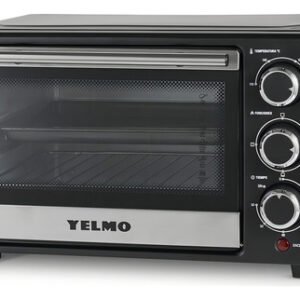 Horno Yelmo Hornito Electrico 17l Potente Con Temporizador Color Negro