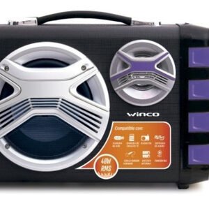 Parlante Portatil Bluetooth Microfono Usb 40w Winco W211 Color Violeta