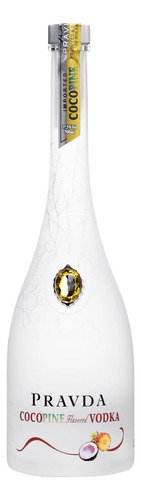 Vodka Pravda Cocopine Sabor Anana Coco Luminoso Led 750ml