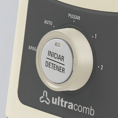 Licuadora De Mesa Ultracomb Lc-2012 1.5lts Jarra De Vidrio Color Crema - Image 2