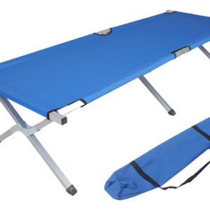 Catre Aluminio Plegable Gadnic Portable Con Bolso Campamento Azul