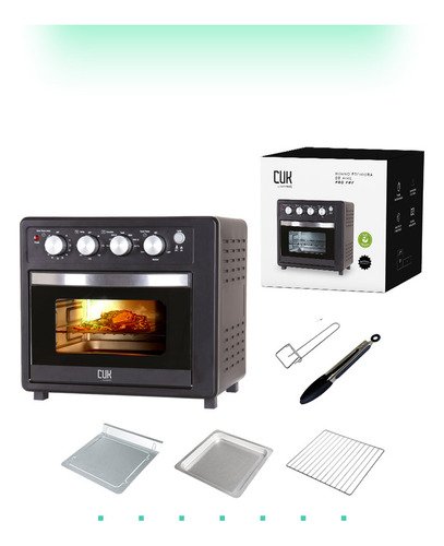 Horno Y Freidora De Aire Gadnic 19l 7 Funciones 1700w Convección Luz Indicadora Timer 7 Modos Función Grill Negro - Image 8