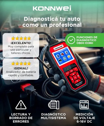Scanner Para Autos Konnwei Escáner Automotriz Diagnóstico - Image 2
