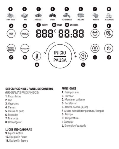 Freidora De Aire Ultracomb Fr-8616 Digital 6,5 Lts 1600w Color Negro - Image 5