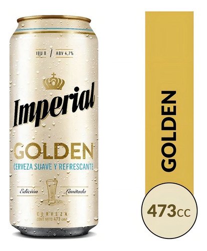 Cerveza Imperial Golden 473 Ml X6 Unidades