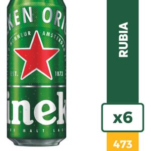 Cerveza Heineken 150 Años Lager Rubia Lata 473 ml 6 Unidades
