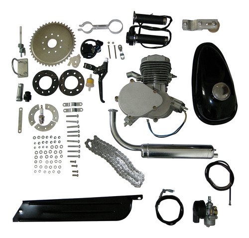 Kit Motor Gadnic Bicmot01 Motor 2 Tiempos 80cc Bicicleta 2t Velocidad Extendida Gris