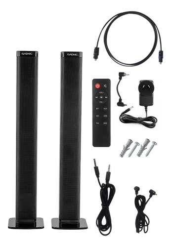 Barra De Sonido Gadnic Bs1000 2en1 Aux Bt Optical 80w Negro - Image 7