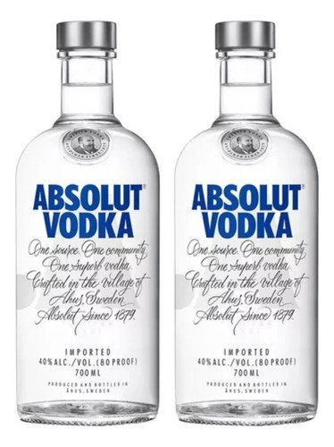 Vodka Absolut Sabor Original 700ml X2