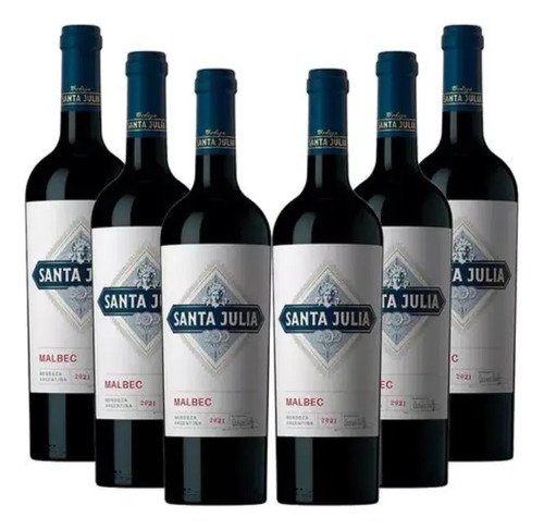 Vino Santa Julia Malbec 750 Ml X 6 Unidades