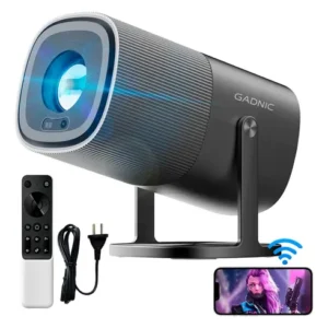 Proyector Portátil Gadnic Fhd Atv 9000 Lúmenes Screen Mirroring 200 Ansi Enfoque Automático Rotación 270 Negro