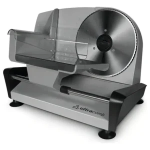 Cortadora De Alimentos Y Fiambres Marca Ultracomb Fs-6301 0-15 Mm Acero Inoxidable Plateado