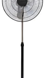 Ventilador De Pie 20 Pulgadas Yelmo Vt-3820 Aspas Metal 100w 54 Cm 50 Hz/60 Hz Negro Plateado 3