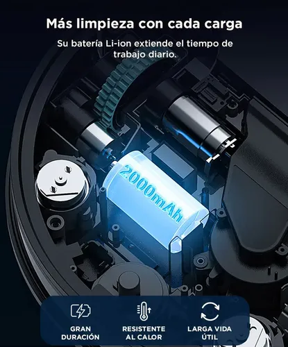 Aspiradora Robot Gadnic Potente Succión Sensor Anti Caídas Filtro Hepa Lavable Depósito Extraíble - Image 5