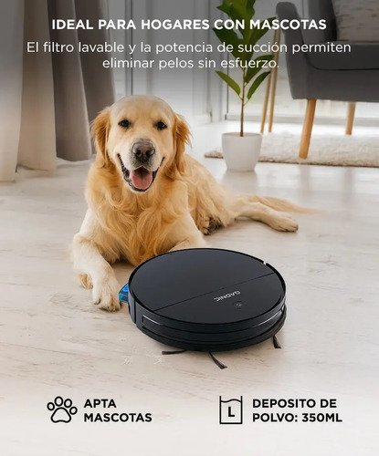 Aspiradora Robot Gadnic 3 Modos Limpieza Poder De Succión Negro Negro Opaco - Image 3