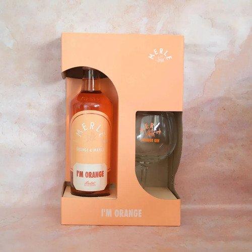 Gin Merle Gift Box Orange Sabor Naranja Y Mango Con Copa 750 Ml - Image 2