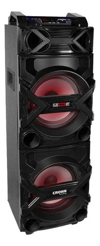 Parlante Crown Mustang Djs-1002bt Portátil Con Bluetooth Negro