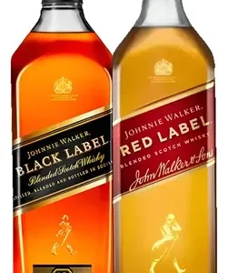 Whisky Combo Johnnie Walker Red Label + Black Label 1 Litro
