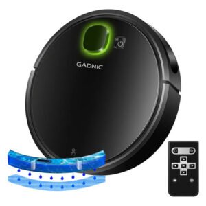 Aspiradora Robot Gadnic Potente Succión Sensor Anti Caídas Filtro Hepa Lavable Depósito Extraíble