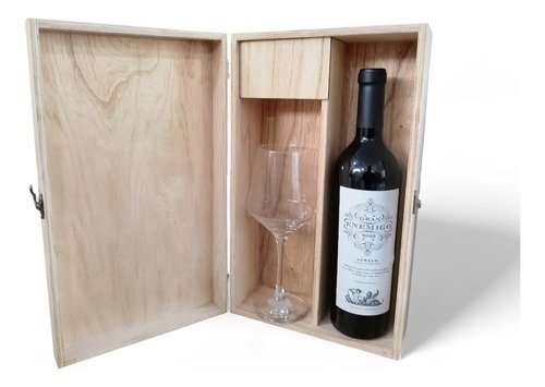 Vino Enemigo Agrelo + Copa En Estuche De Madera Ideal Regalo - Image 2