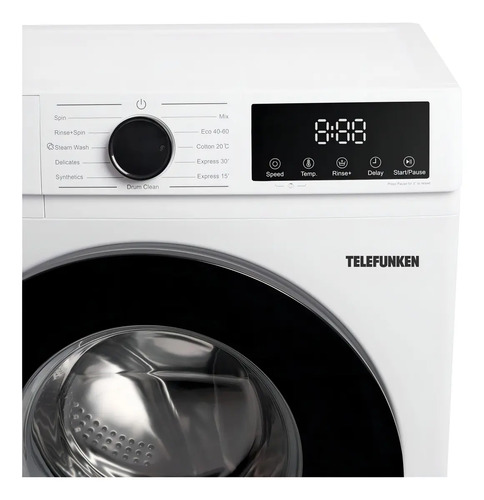 Lavarropas Telefunken Inverter Tfk-wmcfwt 6kg 11 Programas Pantalla Digital Color Blanco - Image 3