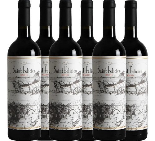 Vino Tinto Saint Felicien Malbec 750ml Pack X6