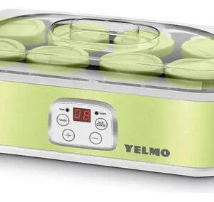 Yogurtera Yelmo Máquina Yogur Fábrica 1,4 Litros 8 Jarros Color Verde