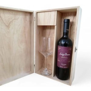 Combo Luigi Bosca Malbec + Copa Estuche De Madera
