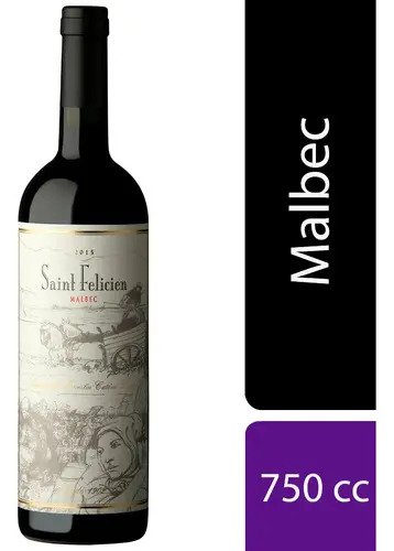 Vino Tinto Saint Felicien Malbec 750ml Pack X6 - Image 3