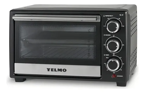 Horno Electrico Yelmo Yl-17 1280w 17 Litros Con Temporizador Color Negro