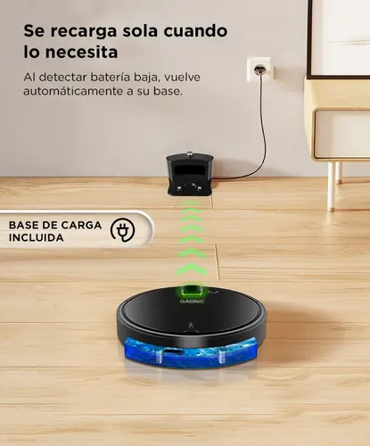 Aspiradora Robot Gadnic Potente Succión Sensor Anti Caídas Filtro Hepa Lavable Depósito Extraíble - Image 4
