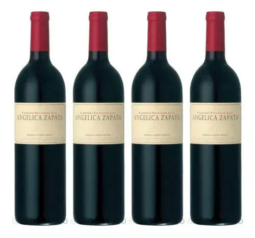 Caja Vino Angélica Zapata Cabernet Sauvignon Alta 750ml X 4 Unidades