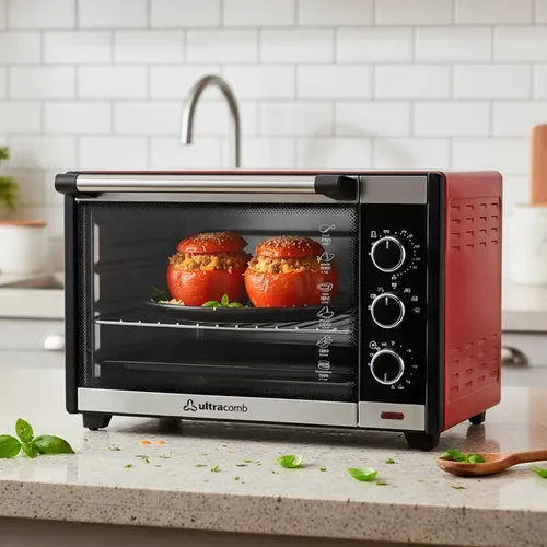 Horno Eléctrico De Mesa Ultracomb Uc-45acn 45 Lts Rojo Doble Anafe Superior - Image 2