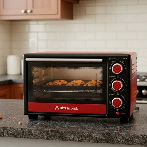 Horno Eléctrico De Mesa Ultracomb Uc-17 17litros Color Rojo/negro 1280w Con Bandeja Y Rejilla - Image 3
