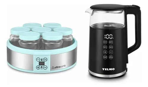 Combo Yogurtera Yg-2707 Y Pava Eléctrica Yelmo Pe-3922 Agua
