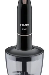 Mixer Licuadora De Mano Yelmo Lm-1555 Bowl Picador + Vaso Color Negro